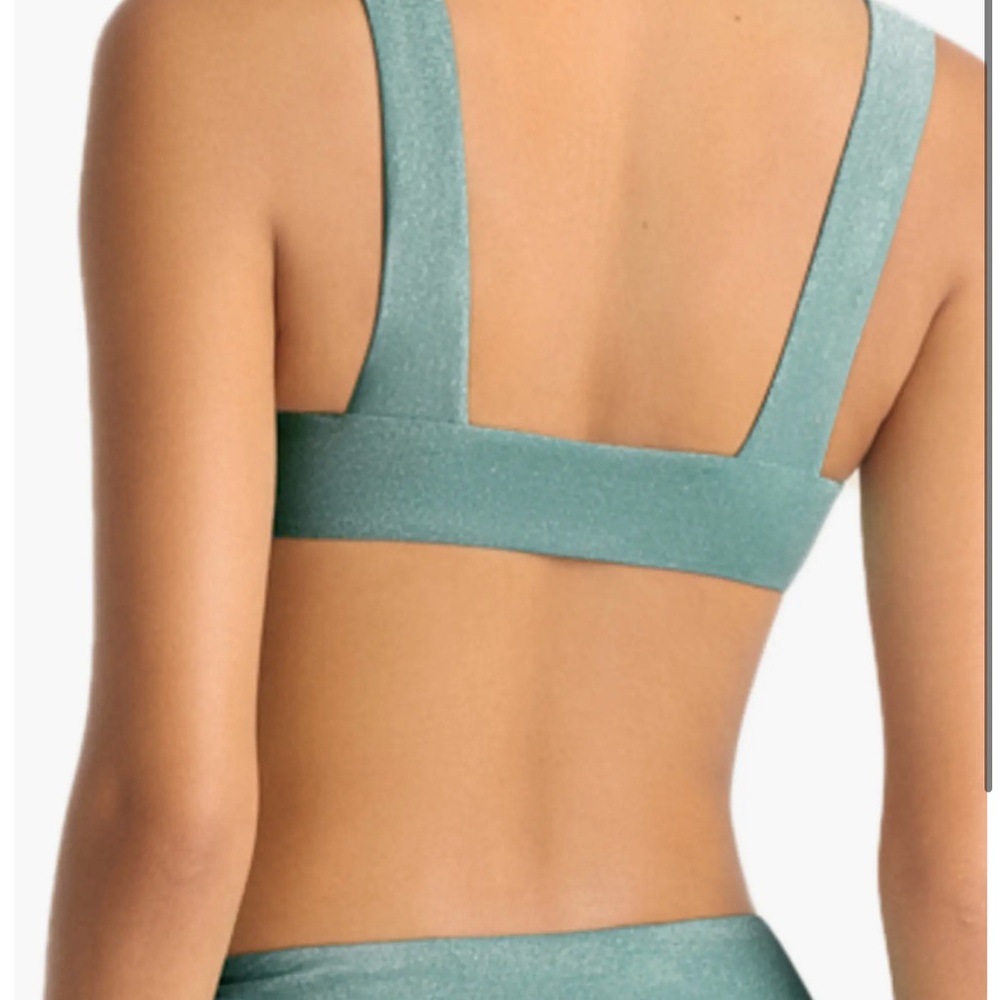 Vitamin A Skylar Top Aqua Metallic Size M - Picture 2 of 8